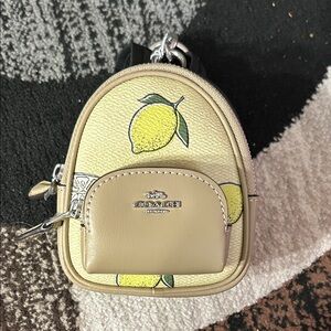 Coach - Lemon Pattern Court Mini Bag Charm